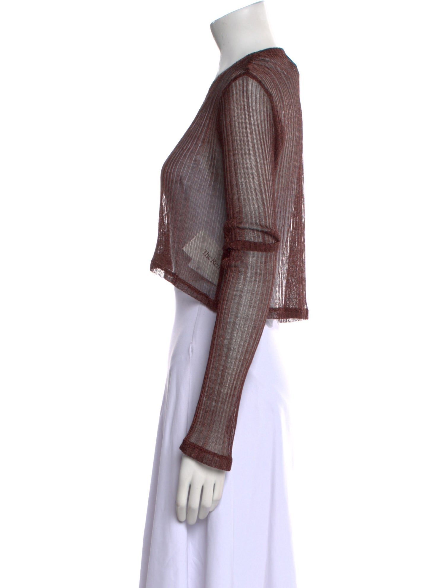 PRISCAVera V-Neck Long Sleeve Crop Top w/ Tags