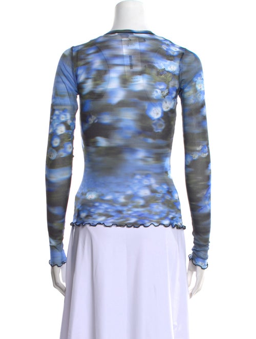 PRISCAVera Printed Crew Neck Top