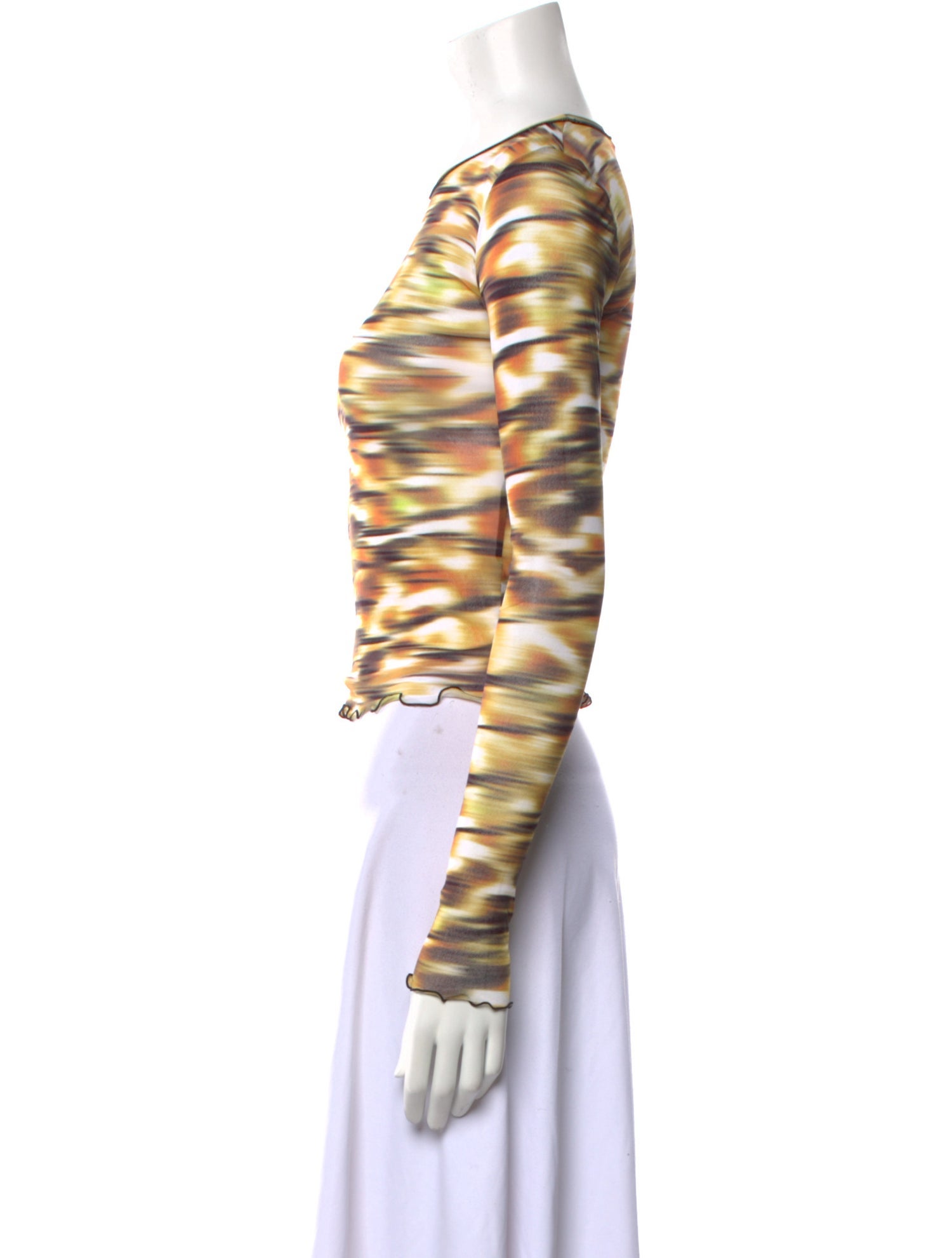 PRISCAVera Tie-Dye Print Crew Neck Top