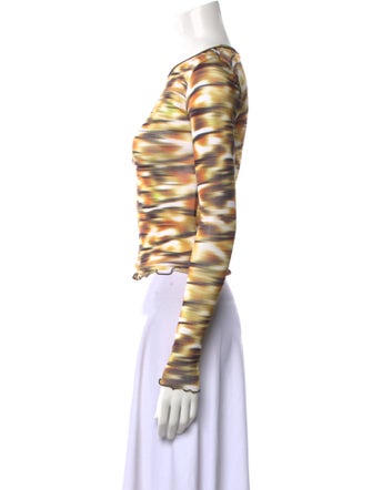 PRISCAVera Tie-Dye Print Crew Neck Top