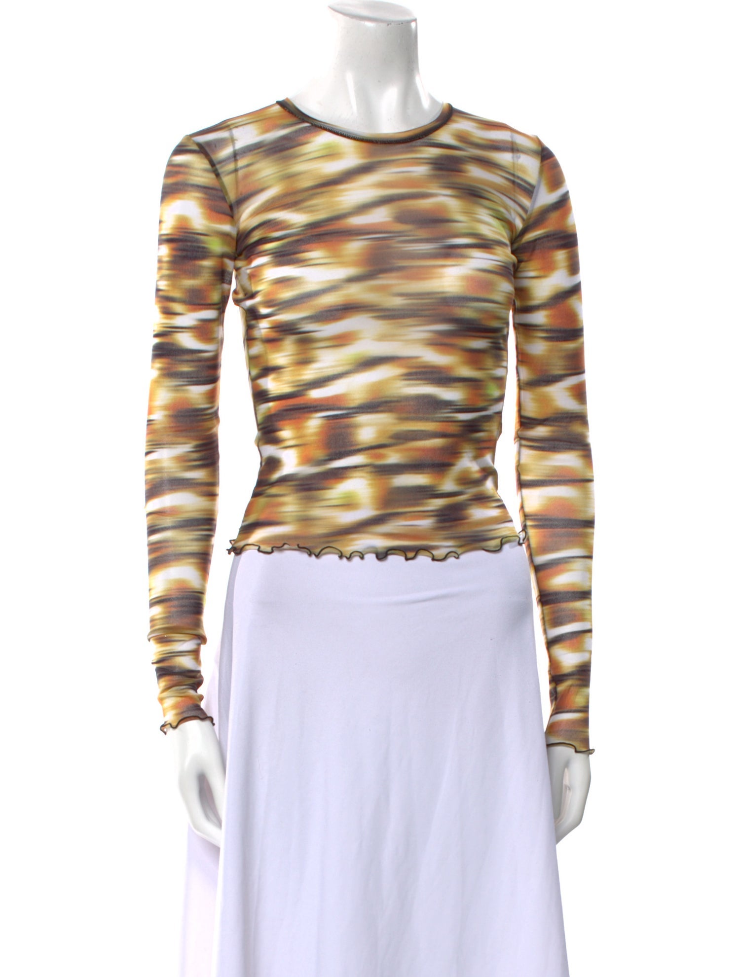 PRISCAVera Tie-Dye Print Crew Neck Top