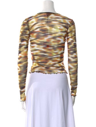 PRISCAVera Tie-Dye Print Crew Neck Top