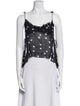 PRISCAVera Polka Dot Print Square Neckline Crop Top