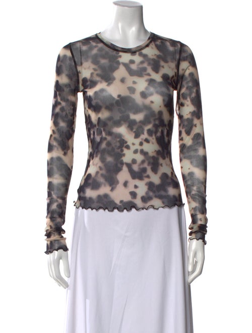 PRISCAVera Tie-Dye Print Crew Neck Top