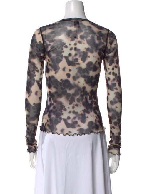 PRISCAVera Tie-Dye Print Crew Neck Top