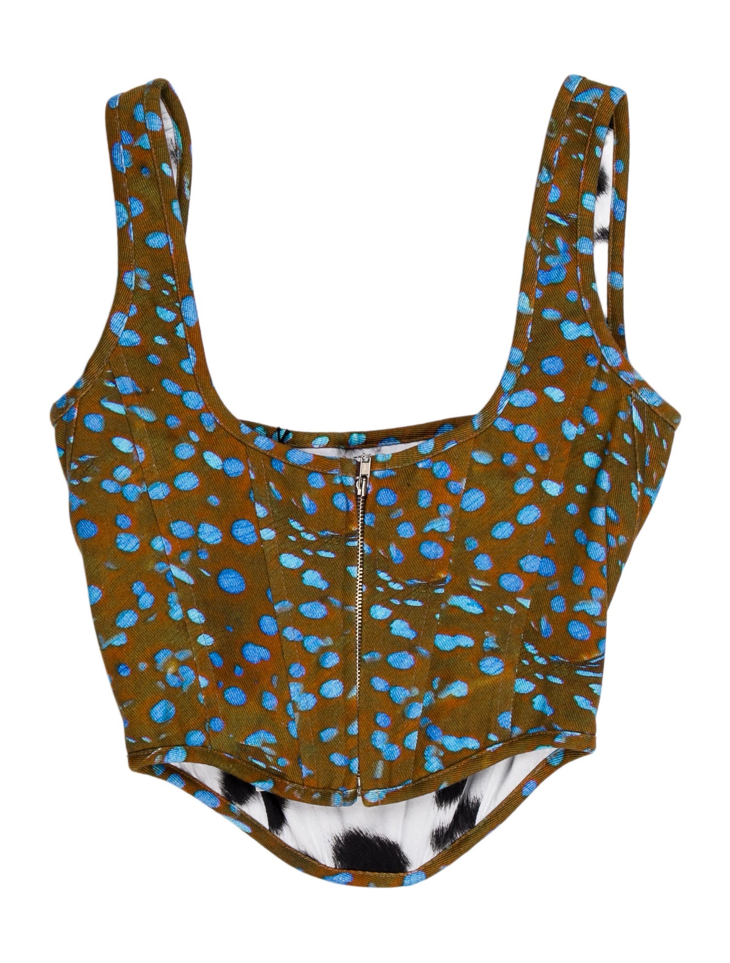 PRISCAVera Printed Square Neckline Blouse w/ Tags