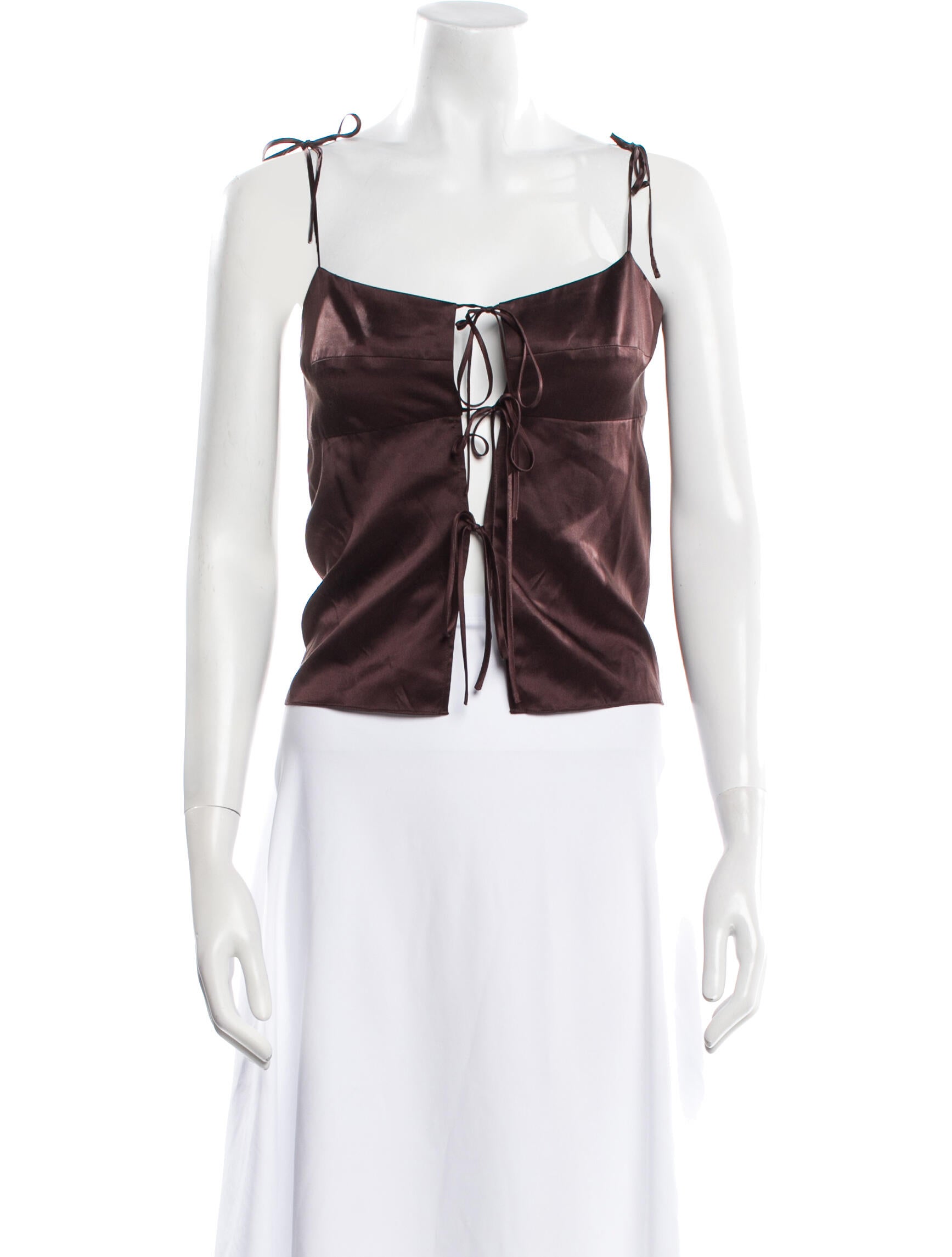 PRISCAVera Silk Square Neckline Top