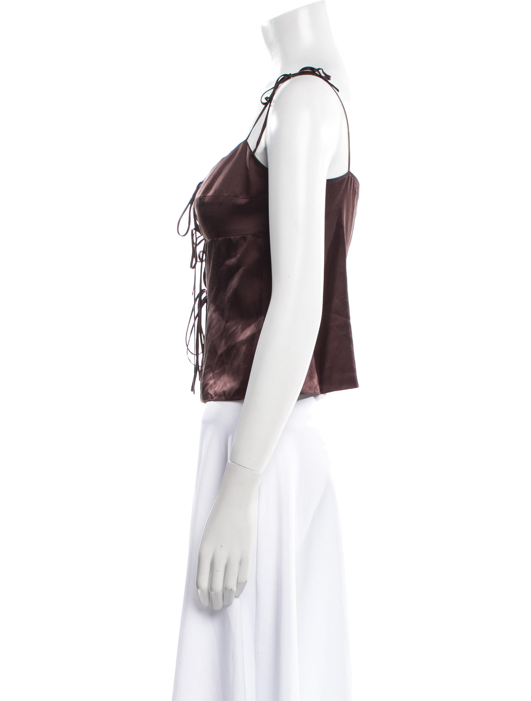 PRISCAVera Silk Square Neckline Top