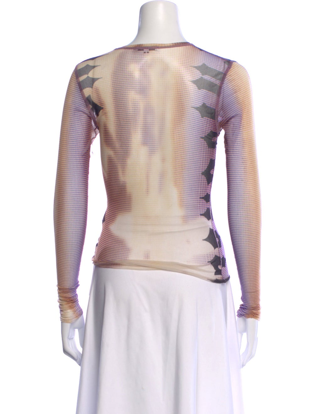 PRISCAVera Patterned Crew Neck Top - image 3