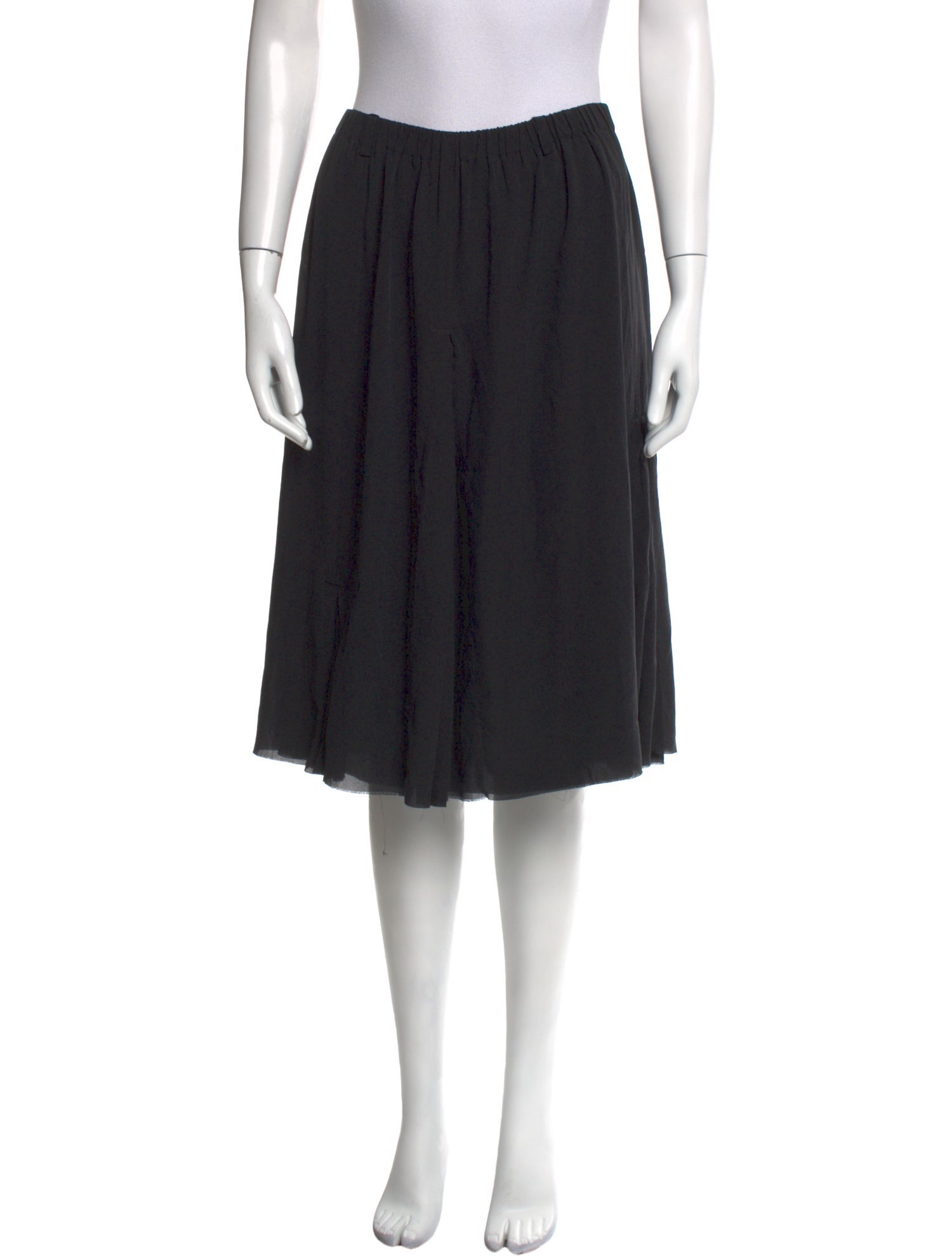 private0204 Silk Knee-Length Skirt