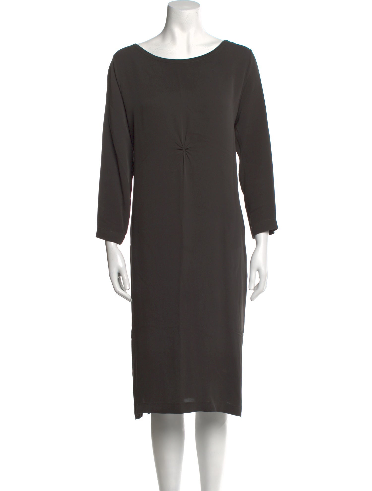 private0204 Silk Knee-Length Dress