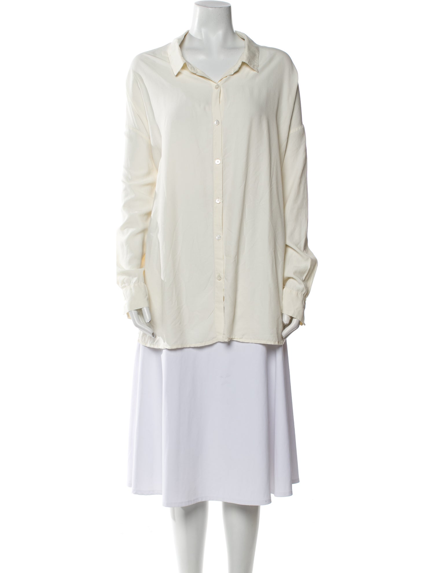 private0204 Silk Long Sleeve Tunic