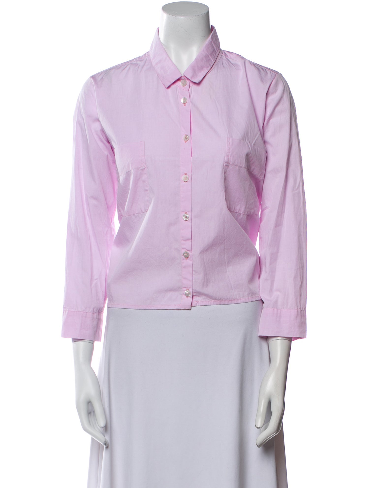 private0204 Three-Quarter Sleeve Button-Up Top w/ Tags