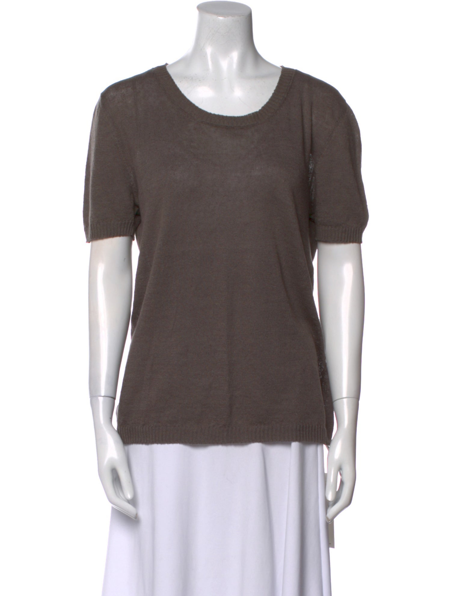 private0204 Linen Scoop Neck Sweater