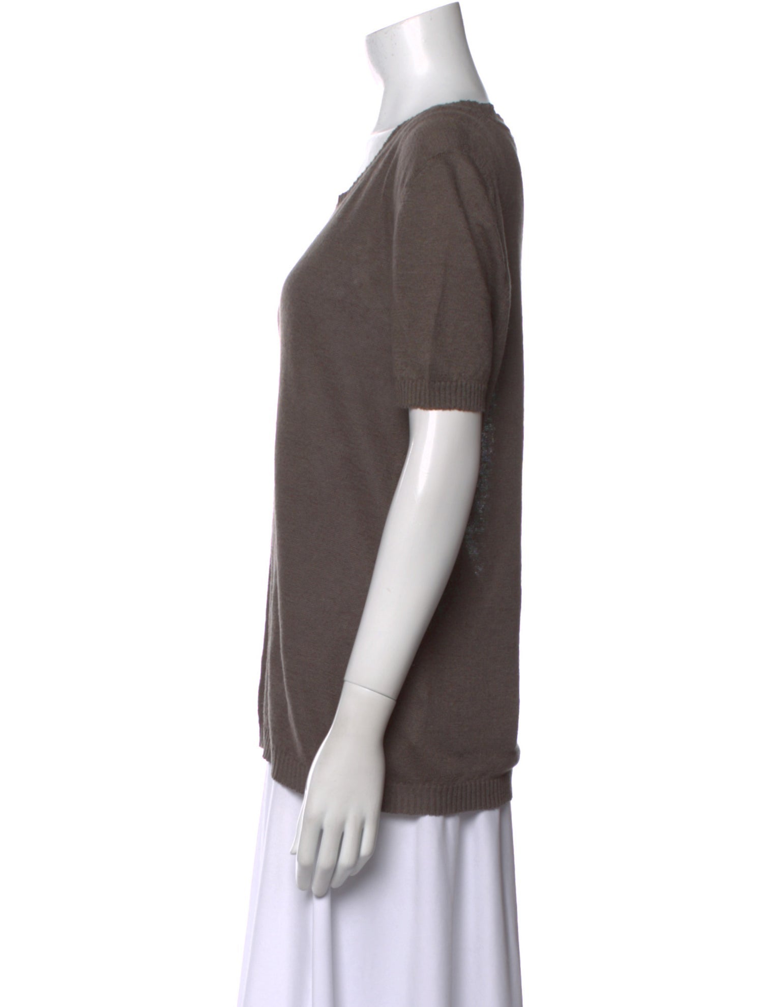 private0204 Linen Scoop Neck Sweater