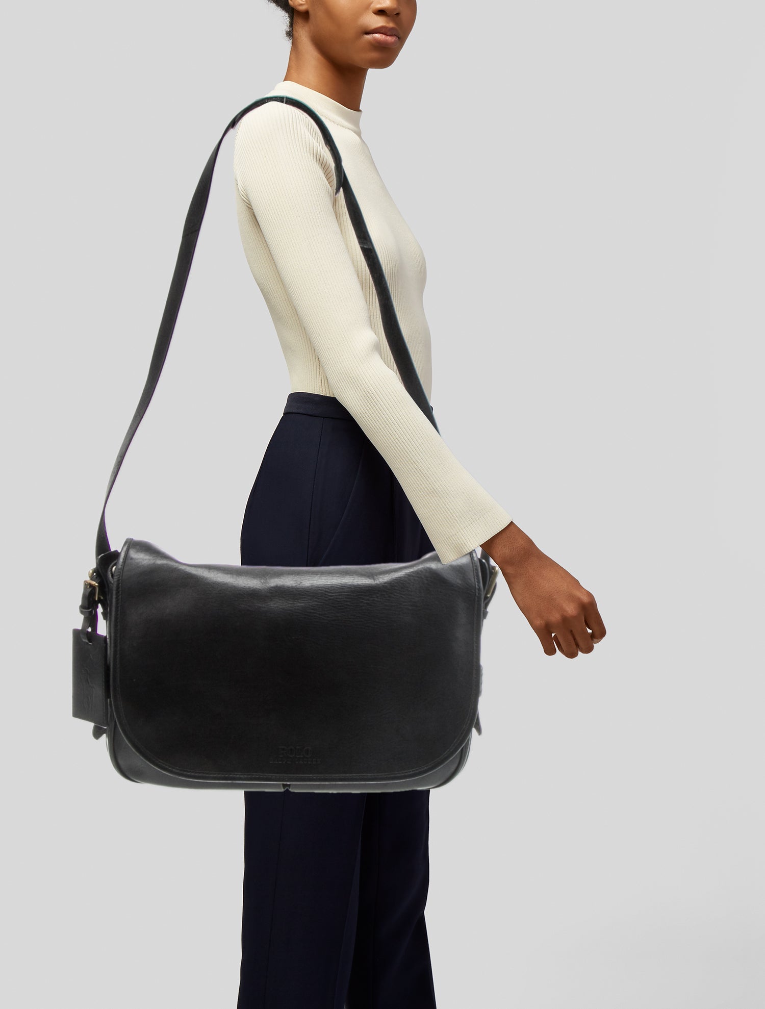 Polo Ralph Lauren Leather Messenger Bag