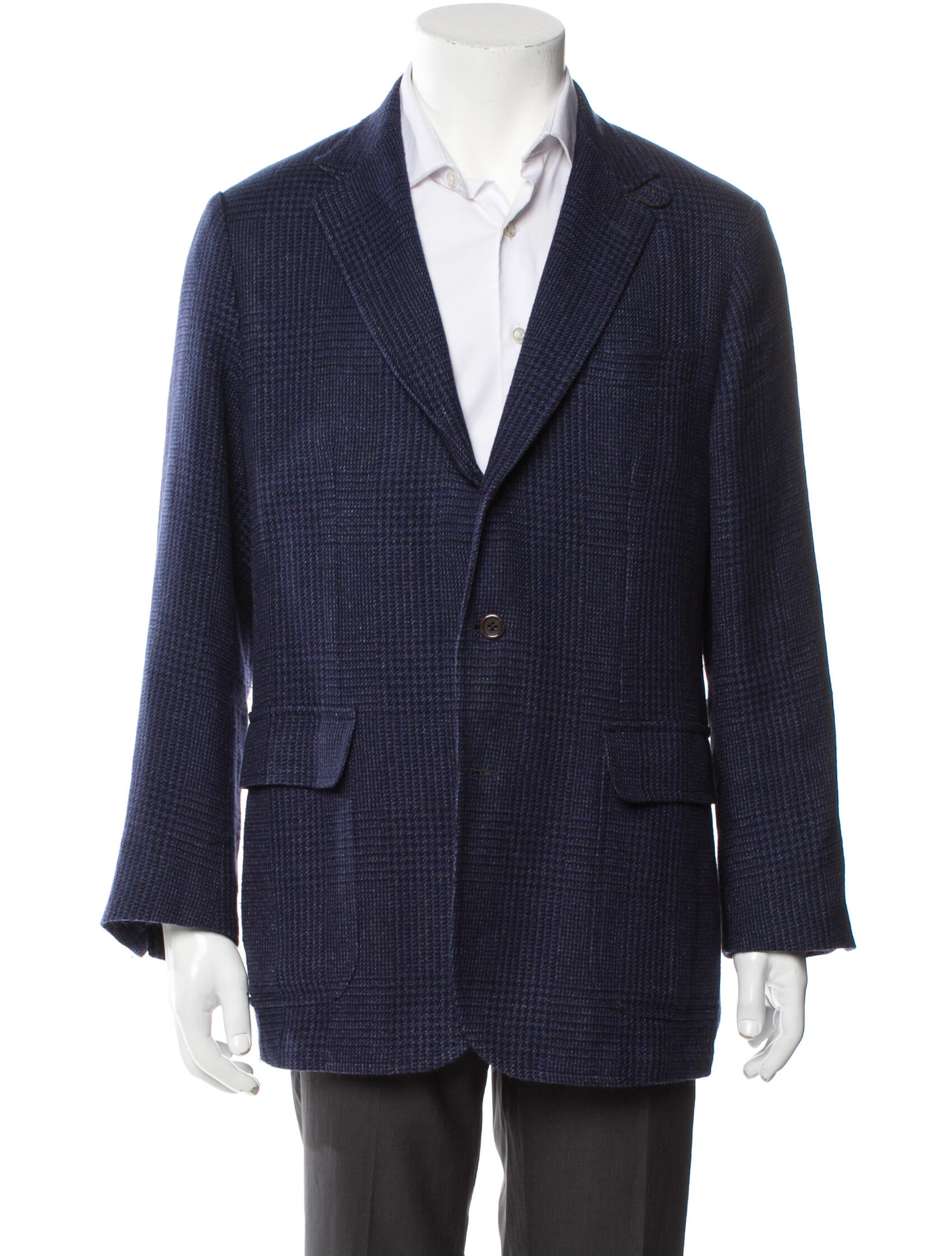 Polo Ralph Lauren Wool Plaid Print Coat