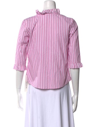 Polo Ralph Lauren Striped Plunge Neckline Crop Top