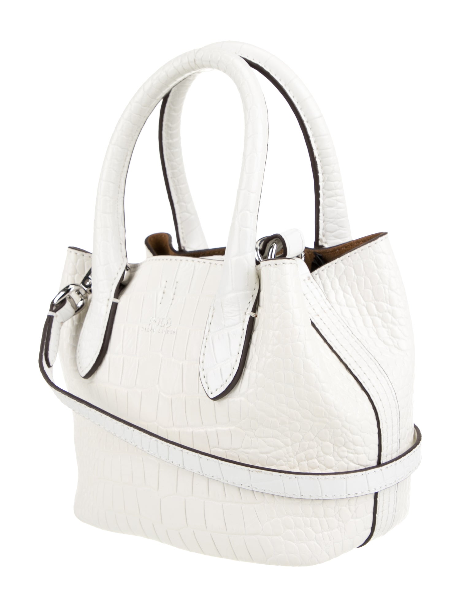 Polo Ralph Lauren Embossed Leather Bucket Bag