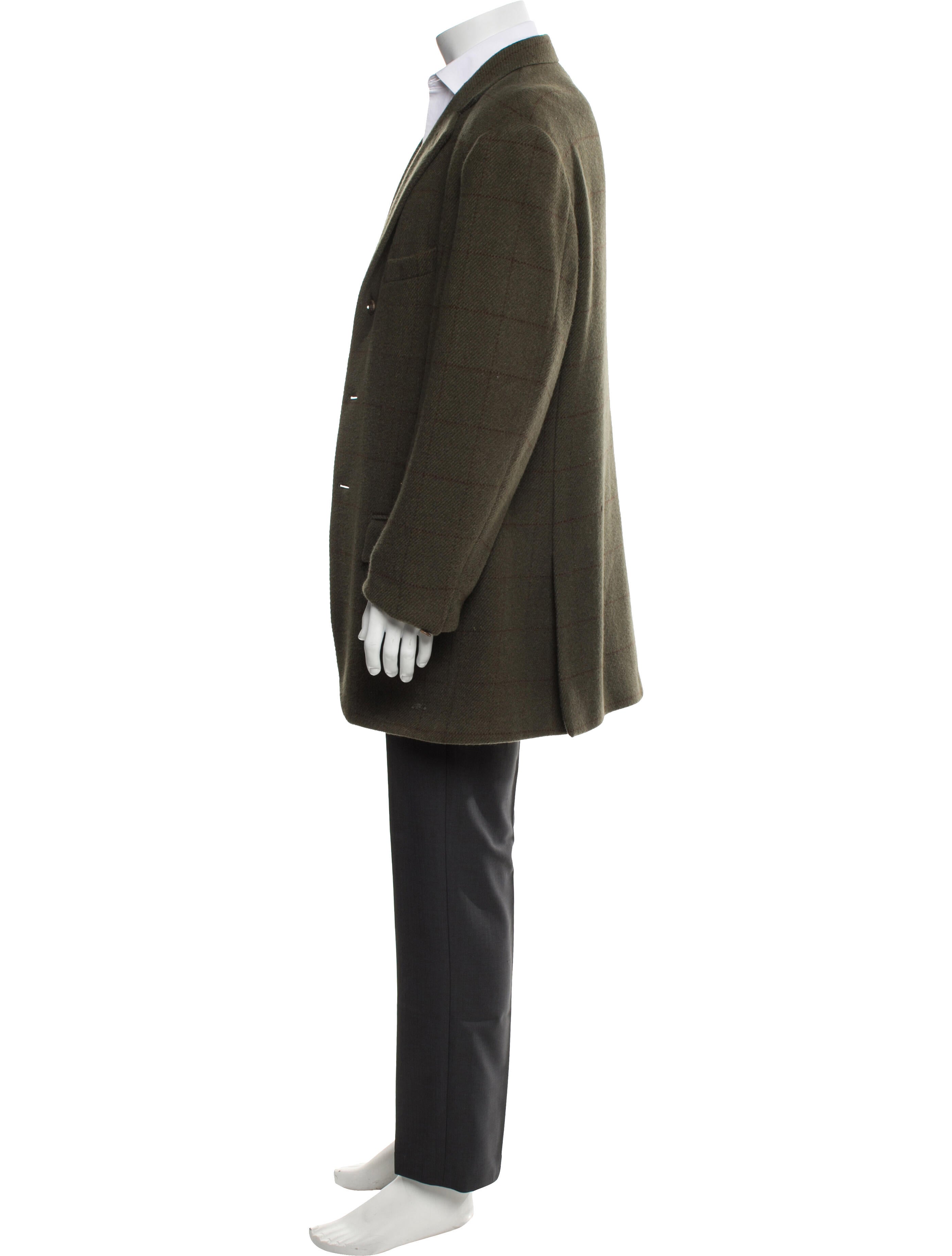 Polo Ralph Lauren Virgin Wool Tweed Pattern Overcoat