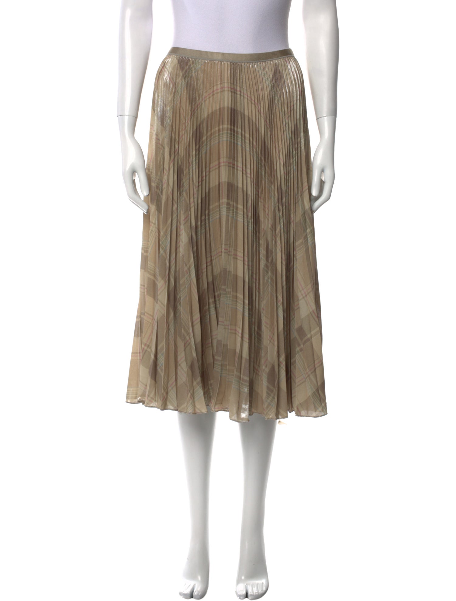 Polo Ralph Lauren Plaid Print Midi Length Skirt w/ Tags