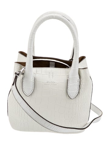Polo Ralph Lauren Handle Bags Embossed Leather Top Bag