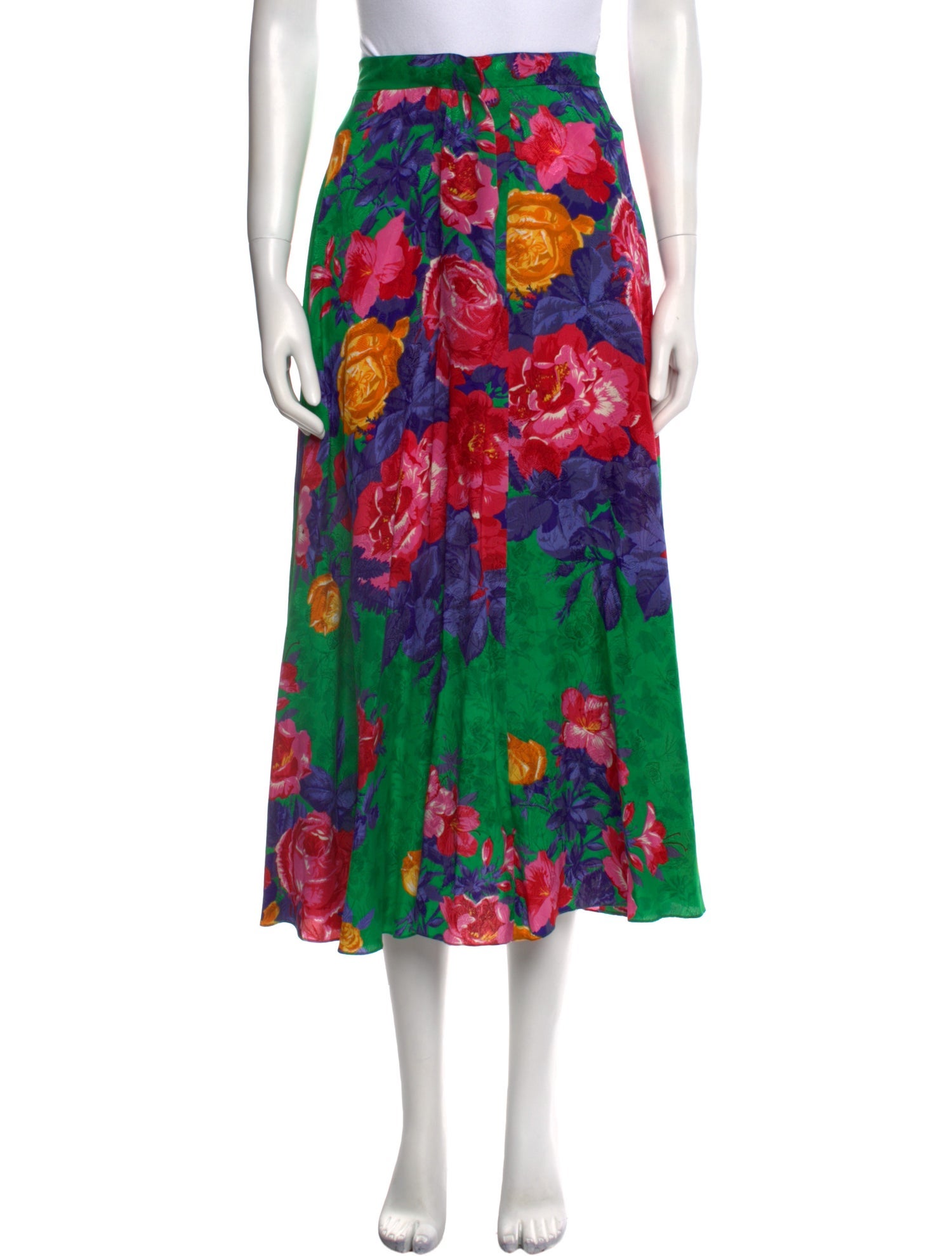 Polo Ralph Lauren Silk Midi Length Skirt