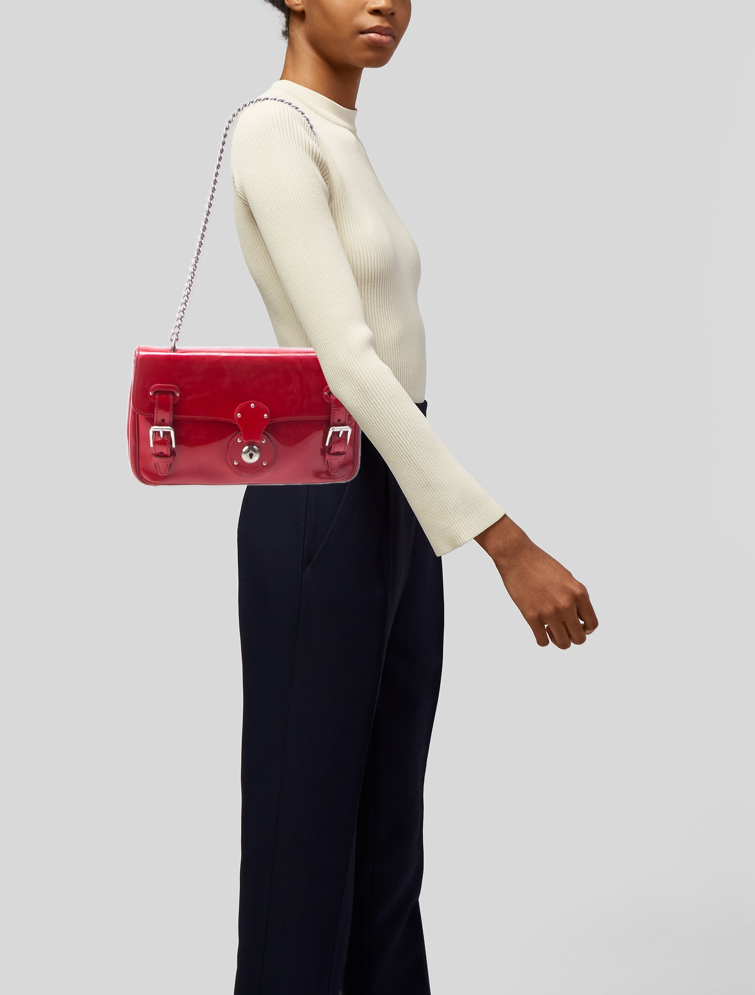 Polo Ralph Lauren Patent Leather Shoulder Bag