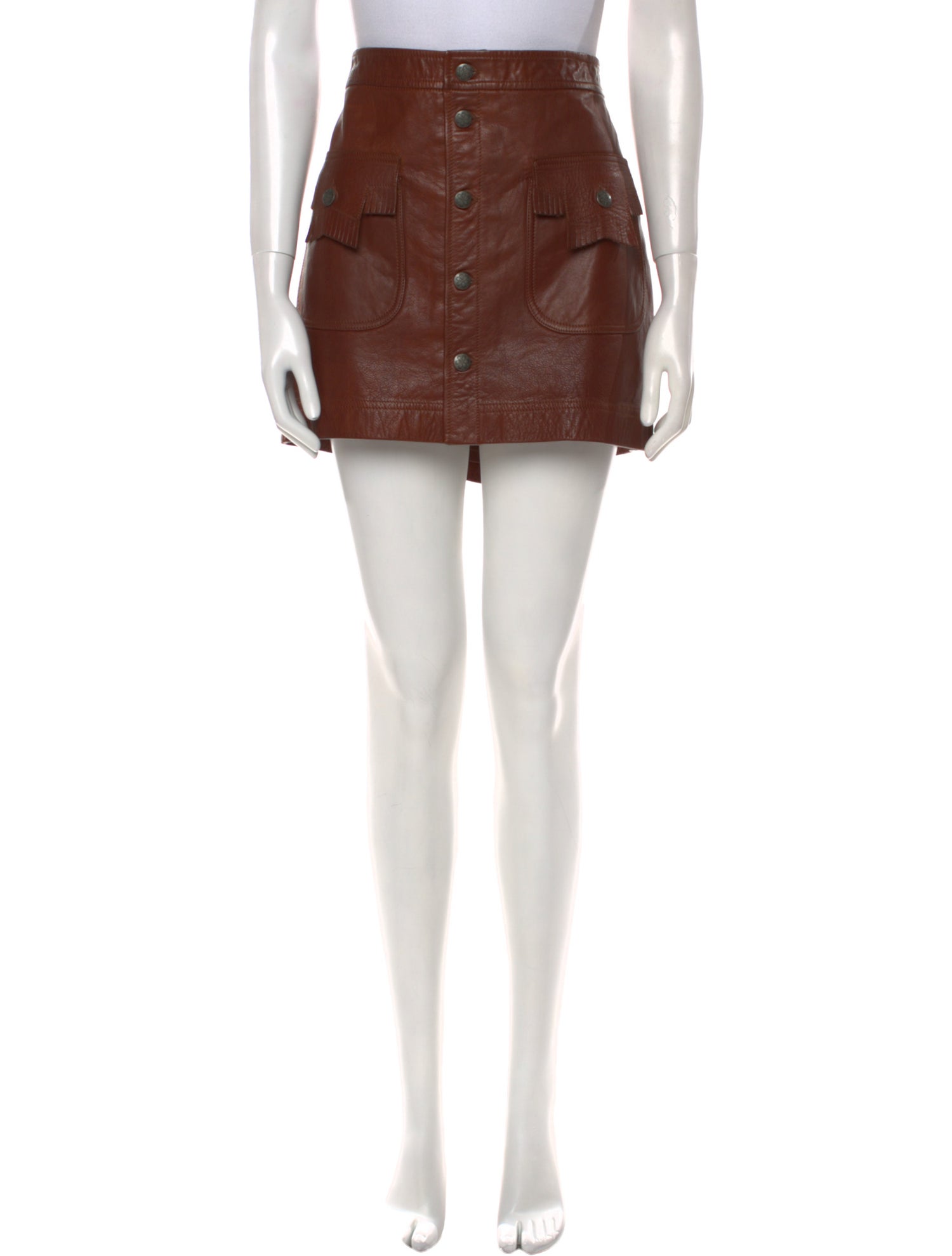 Polo Ralph Lauren Leather Mini Skirt