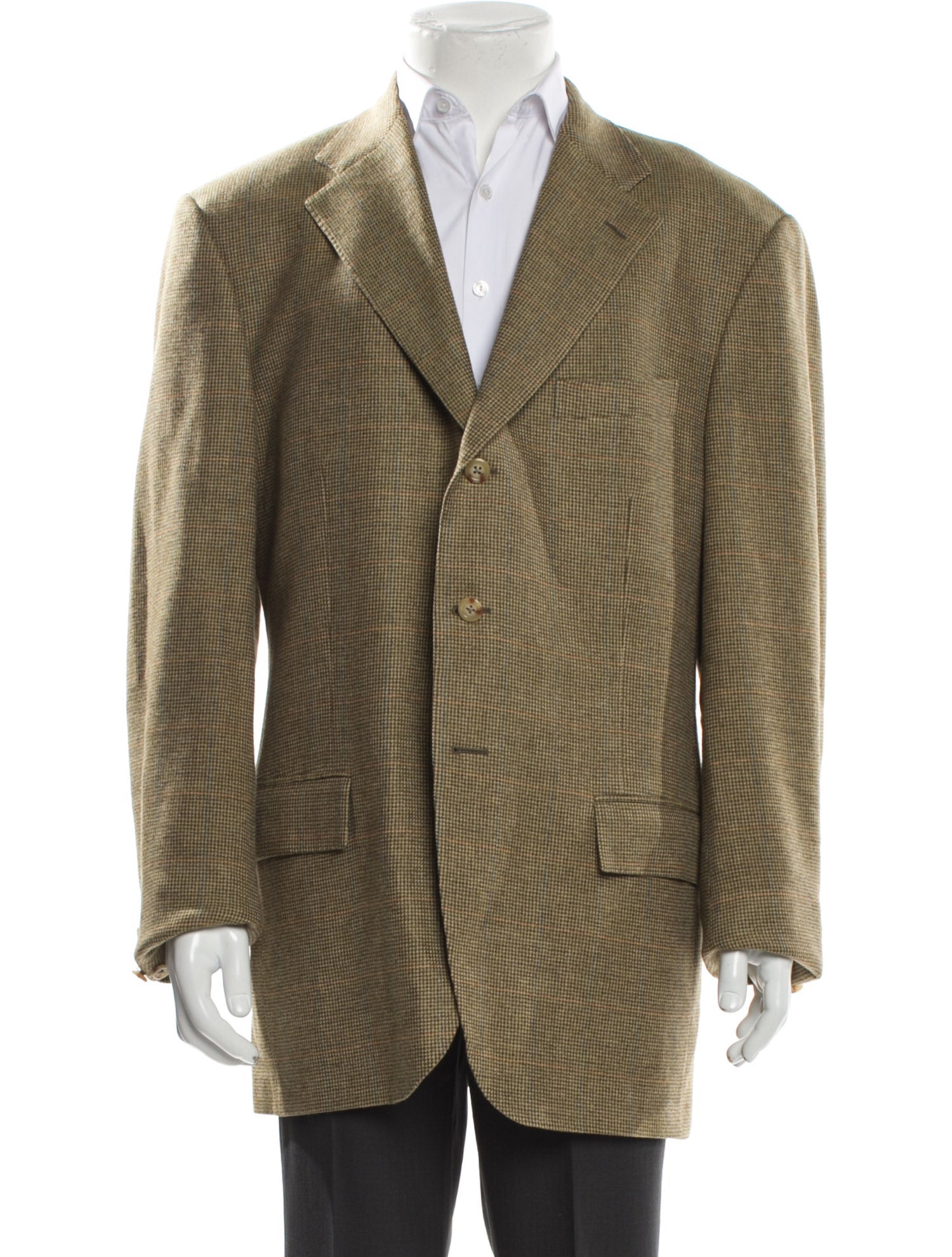 Polo Ralph Lauren Virgin Wool Plaid Print Peacoat