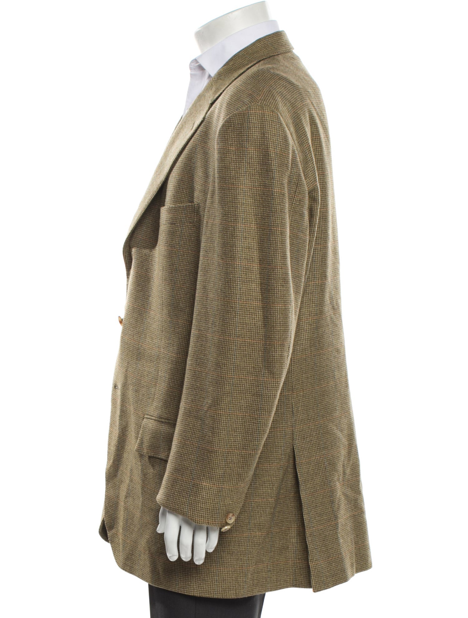 Polo Ralph Lauren Virgin Wool Plaid Print Peacoat