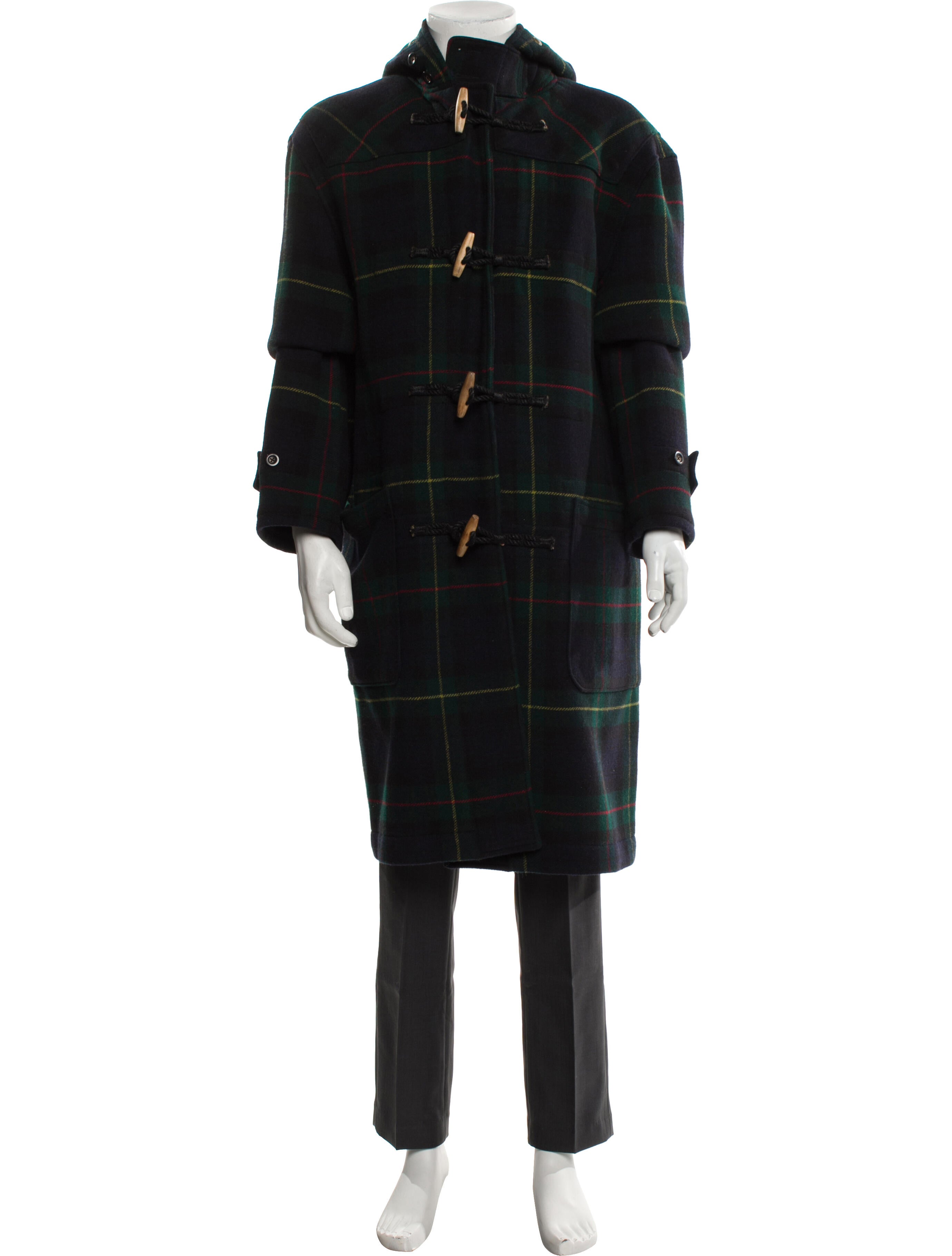 Polo Ralph Lauren Wool Plaid Print Peacoat