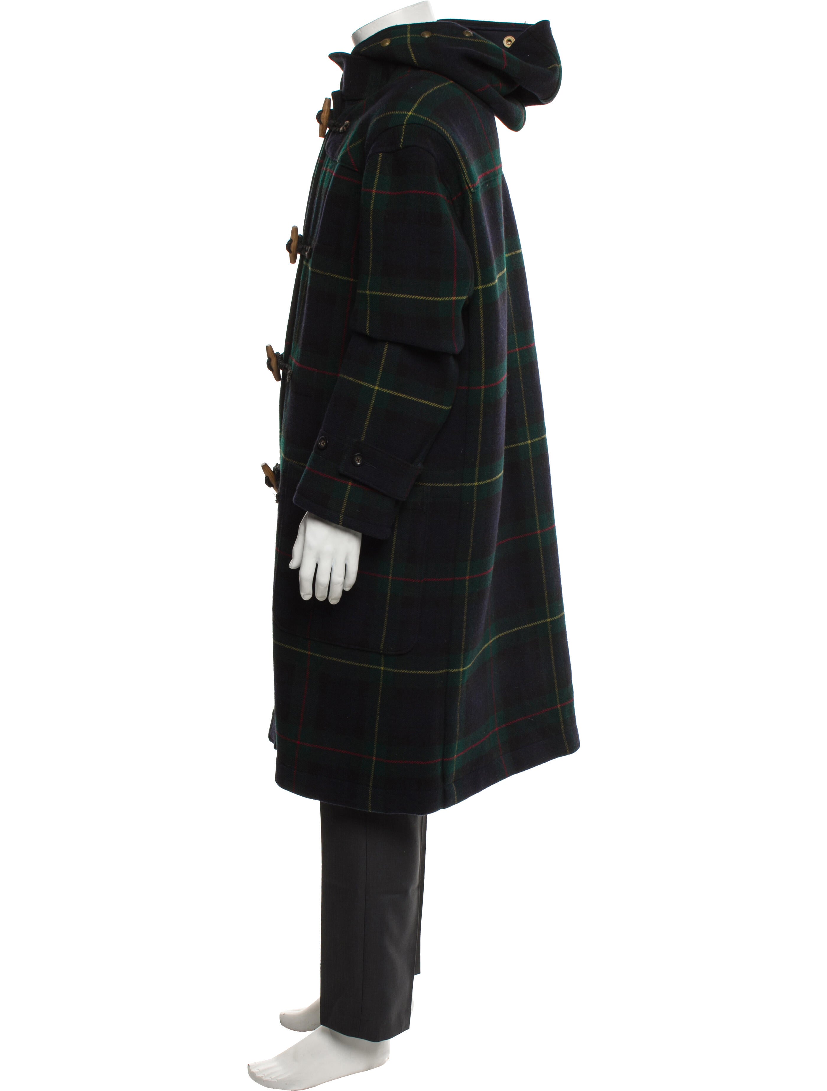 Polo Ralph Lauren Wool Plaid Print Peacoat