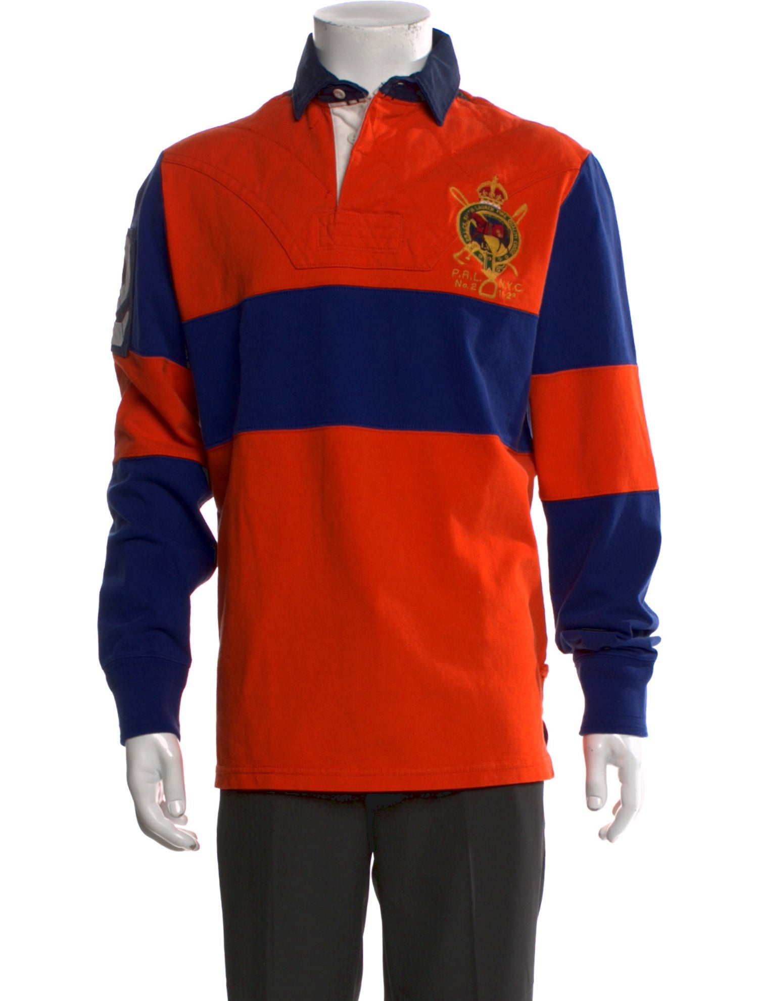 Polo Ralph Lauren Colorblock Pattern Crew Neck Polo Shirt