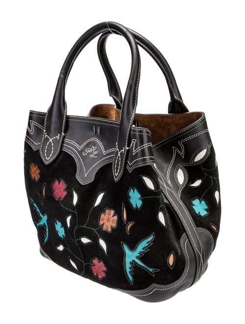 Polo Ralph Lauren Suede Top Handle Bag