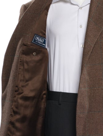 Polo Ralph Lauren Virgin Wool Houndstooth Print Peacoat