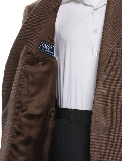 Polo Ralph Lauren Virgin Wool Houndstooth Print Peacoat