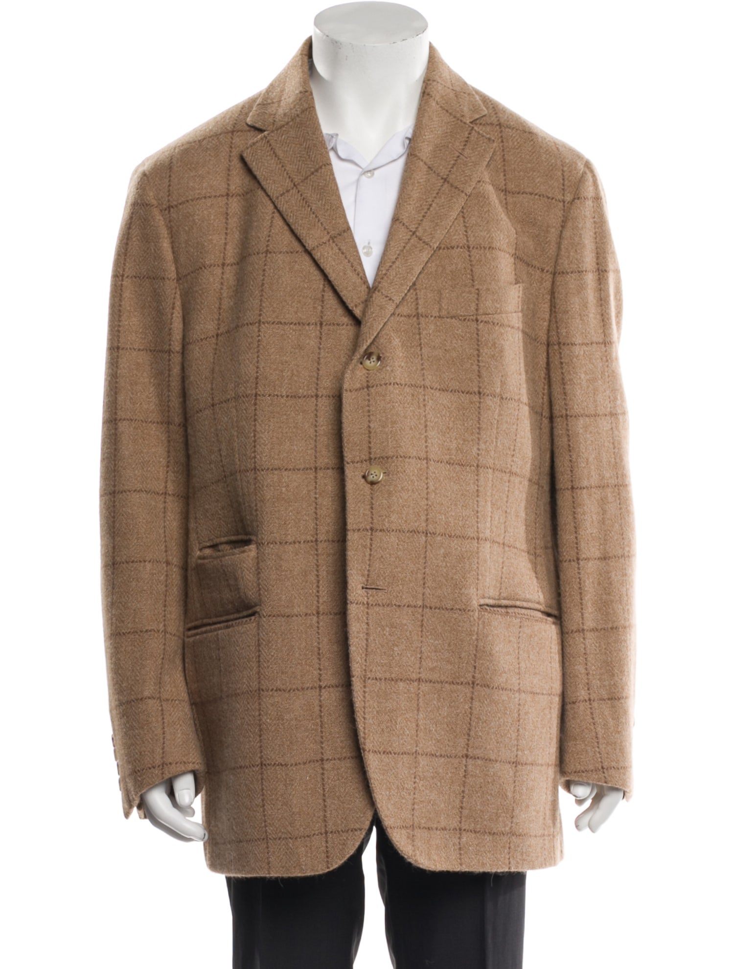 Polo Ralph Lauren Virgin Wool Plaid Print Overcoat