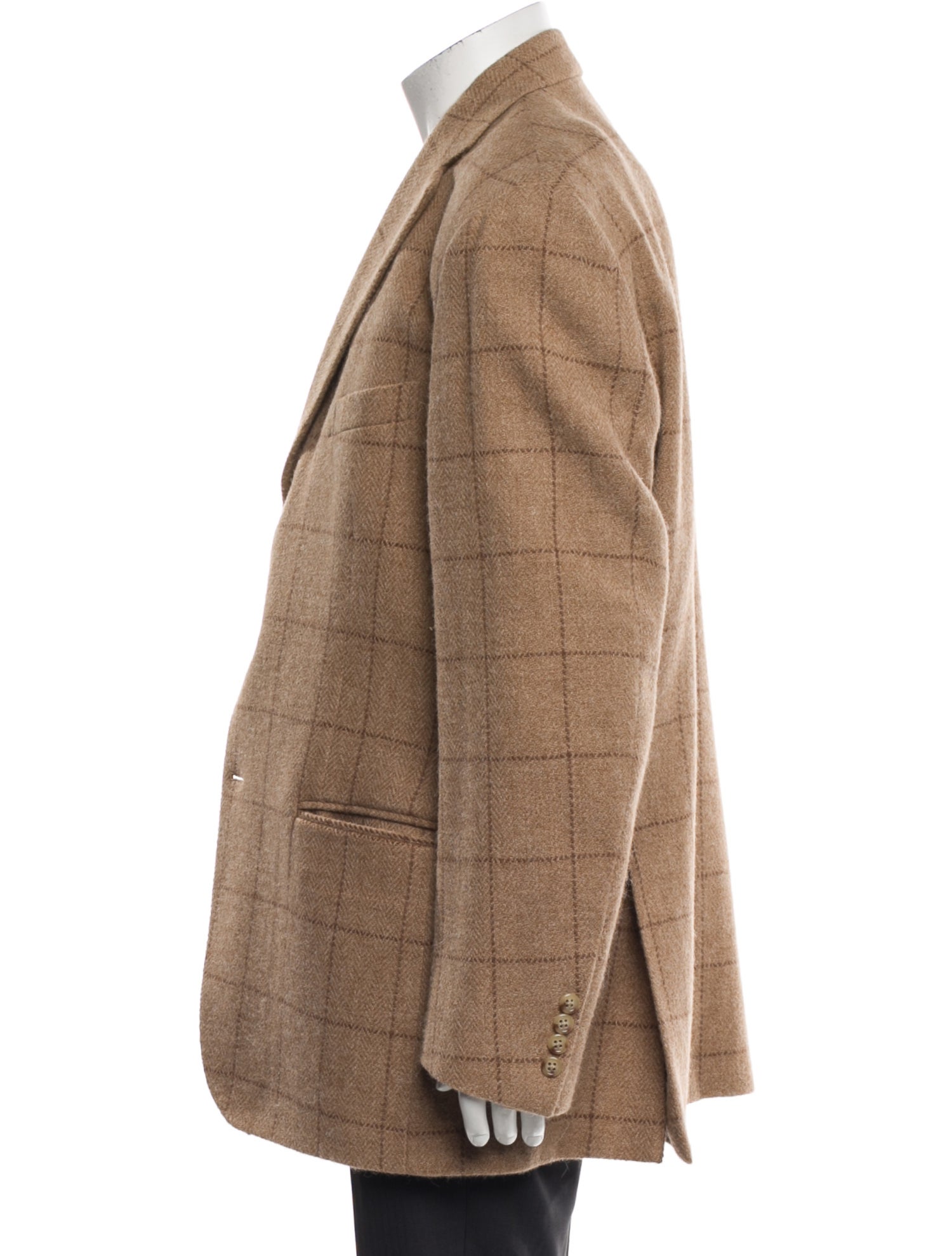Polo Ralph Lauren Virgin Wool Plaid Print Overcoat