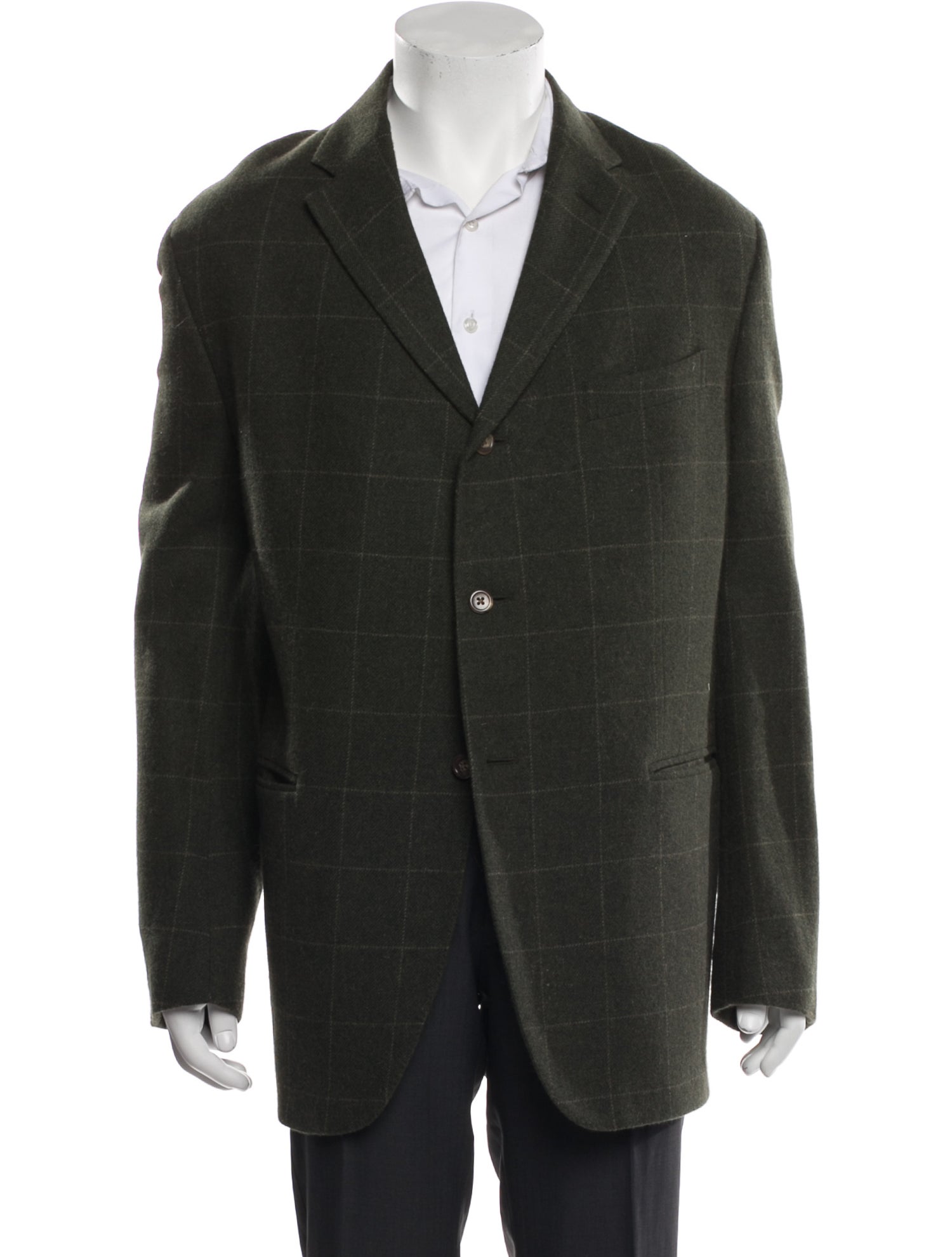 Polo Ralph Lauren Virgin Wool Plaid Print Peacoat