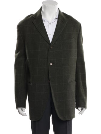 Polo Ralph Lauren Virgin Wool Plaid Print Peacoat