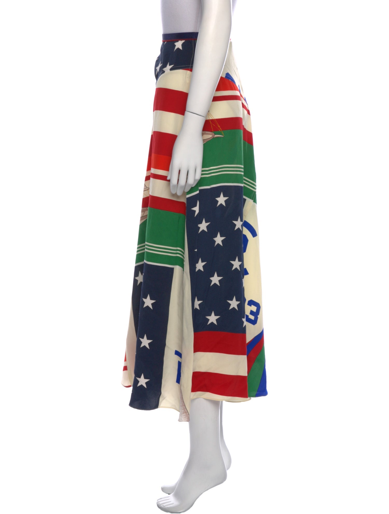 Polo Ralph Lauren Printed Midi Length Skirt