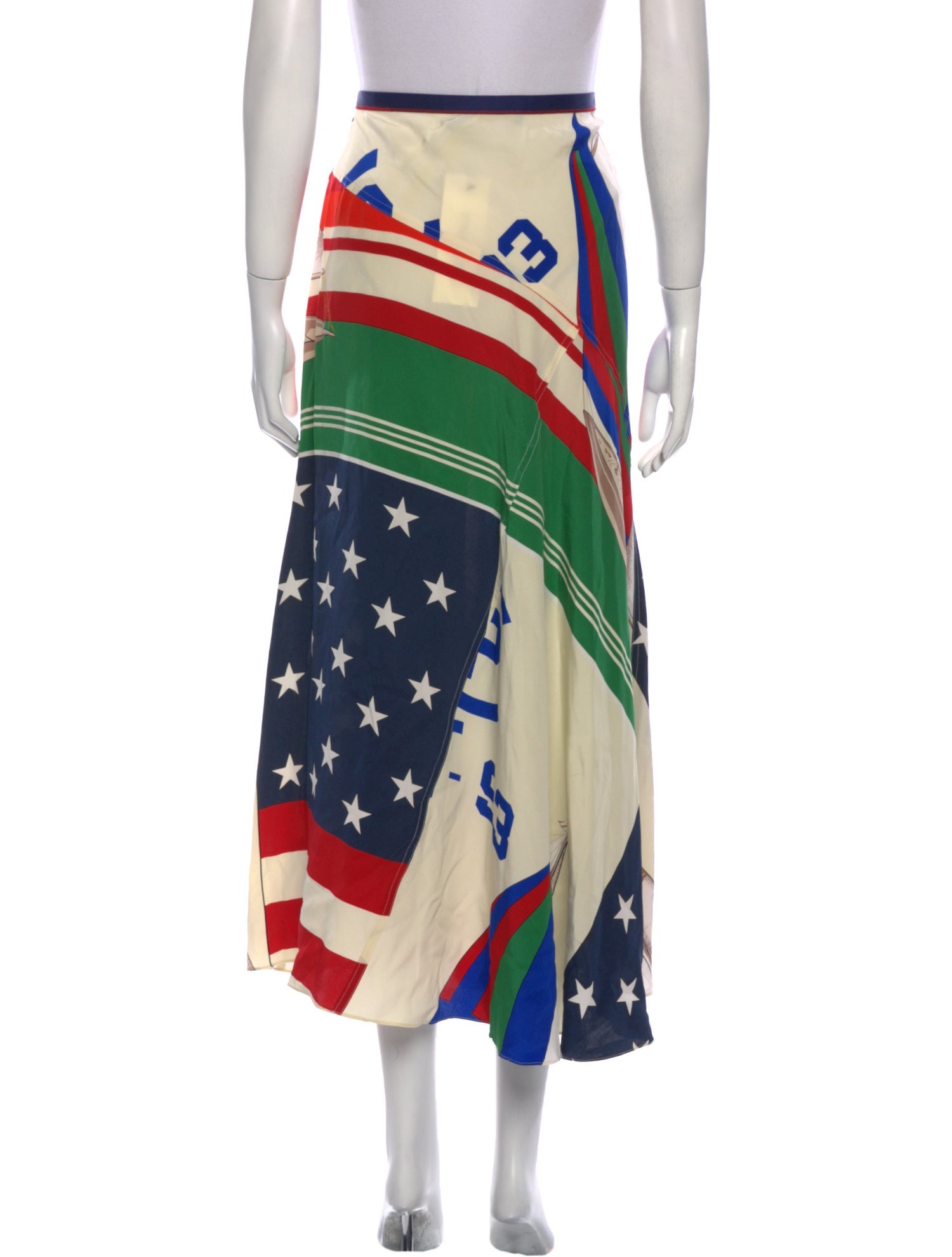 Polo Ralph Lauren Printed Midi Length Skirt