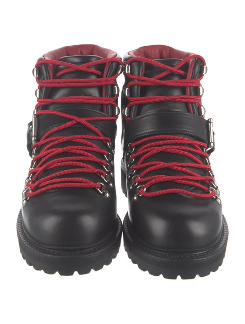 Polo Ralph Lauren Leather Colorblock Pattern Combat Boots