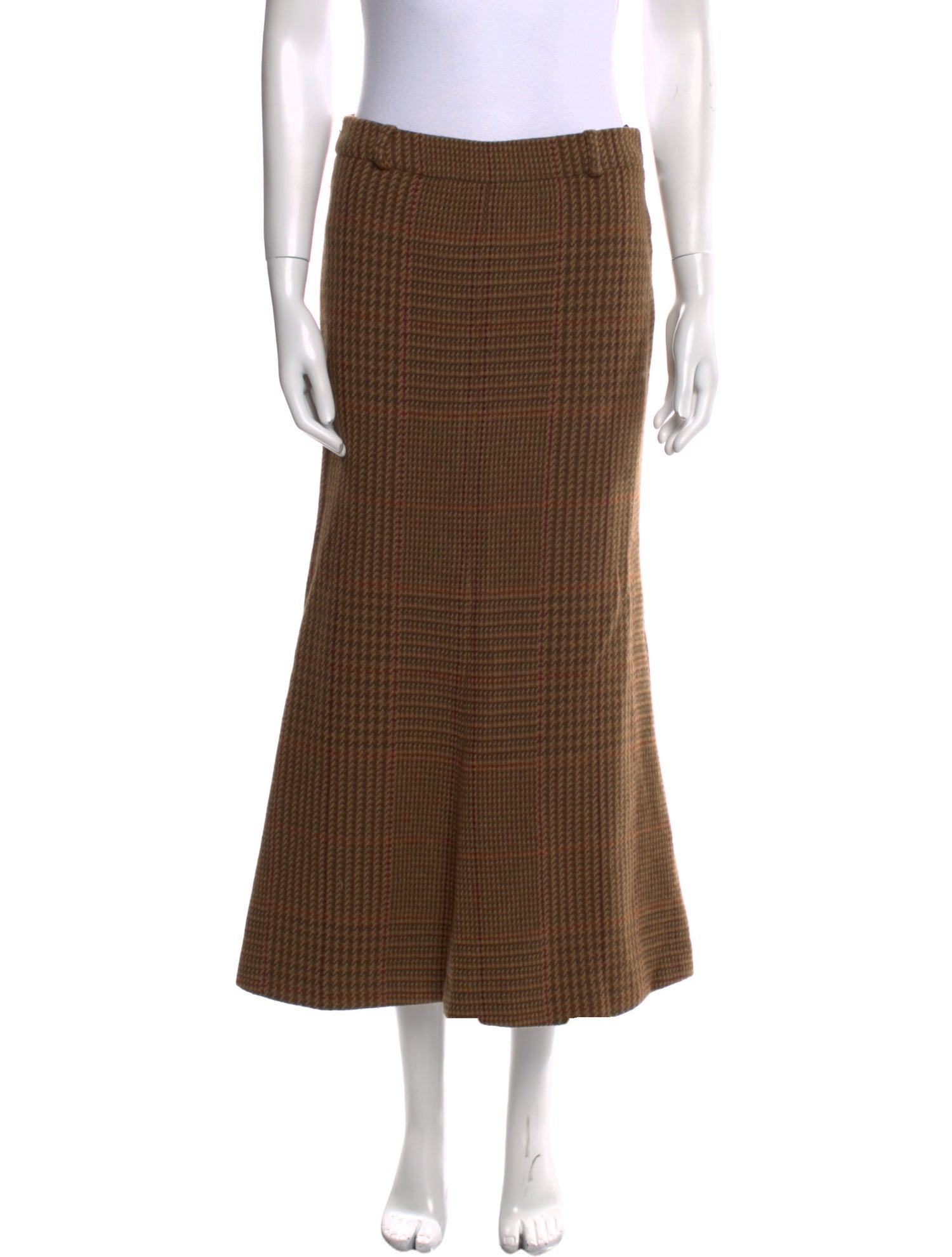Polo Ralph Lauren Wool Midi Length Skirt