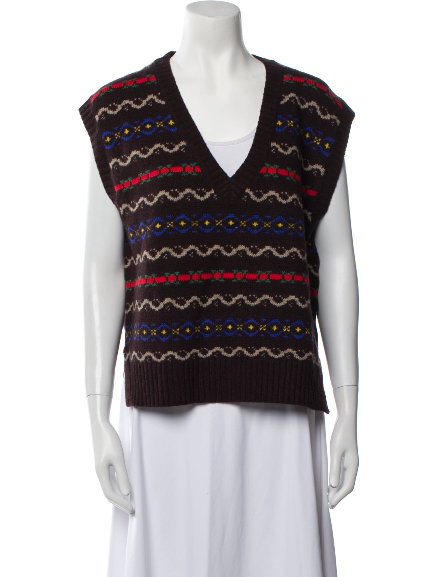 Polo Ralph Lauren Printed V-Neck Sweater
