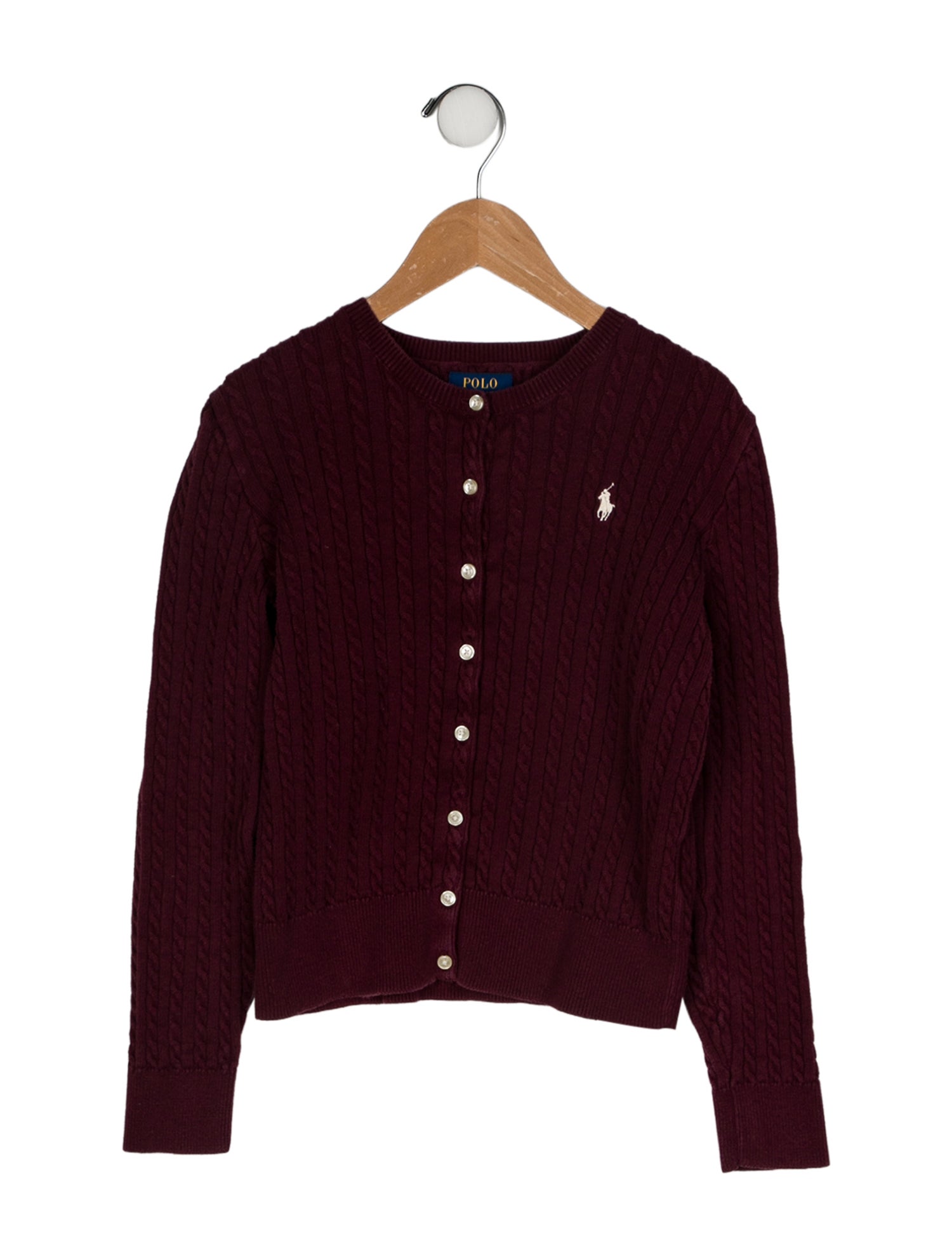 Polo Ralph Lauren Polo Ralph Lauren Girls' Solid Cable Knit Cardigan