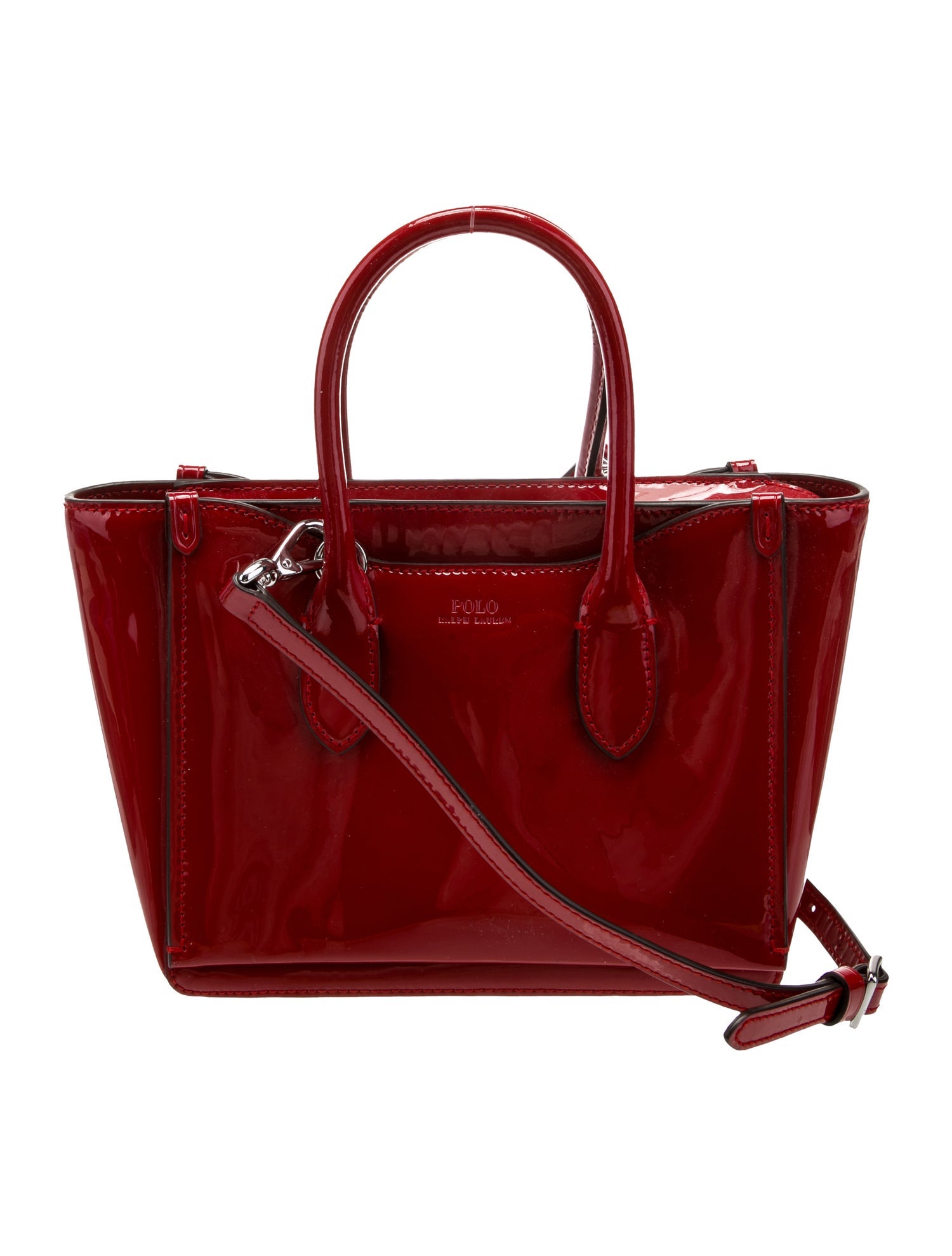 Polo Ralph Lauren Patent Leather Top Handle Bag