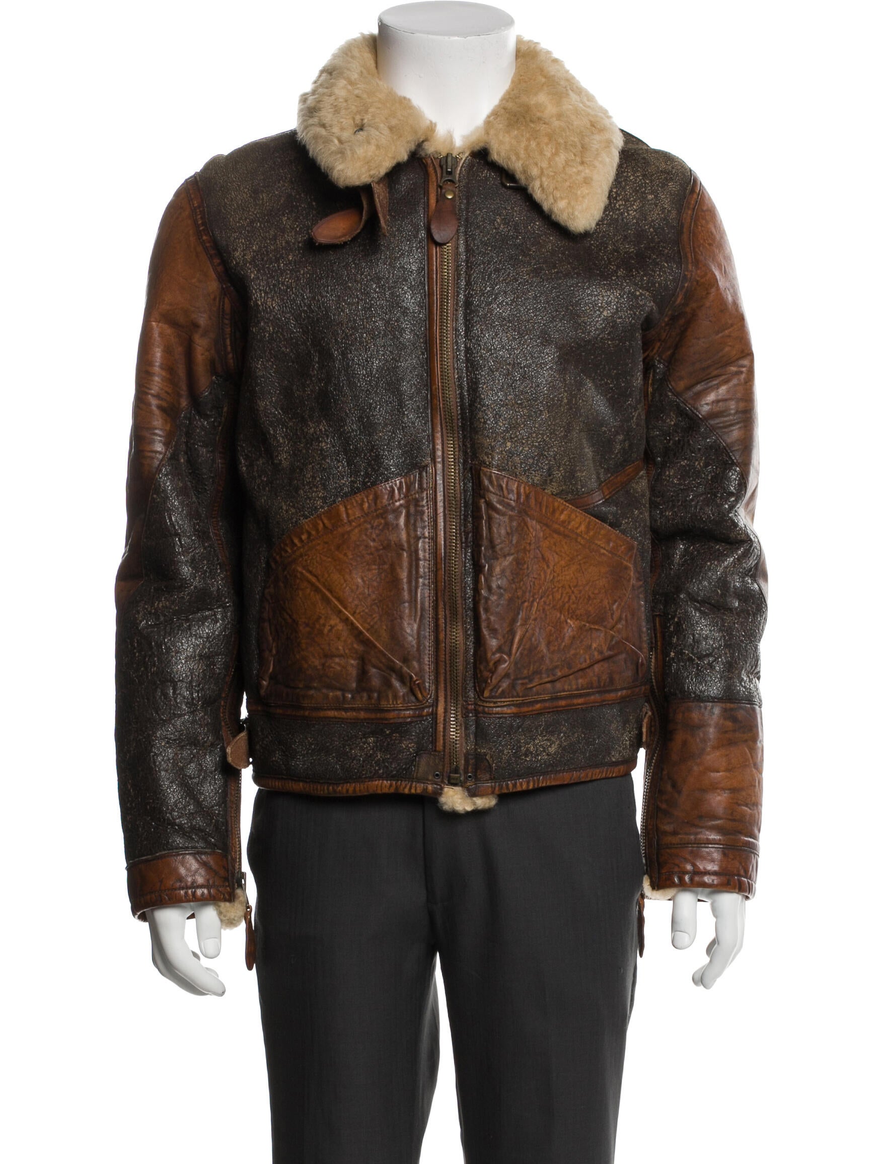 Polo Ralph Lauren Shearling Printed Denim Jacket