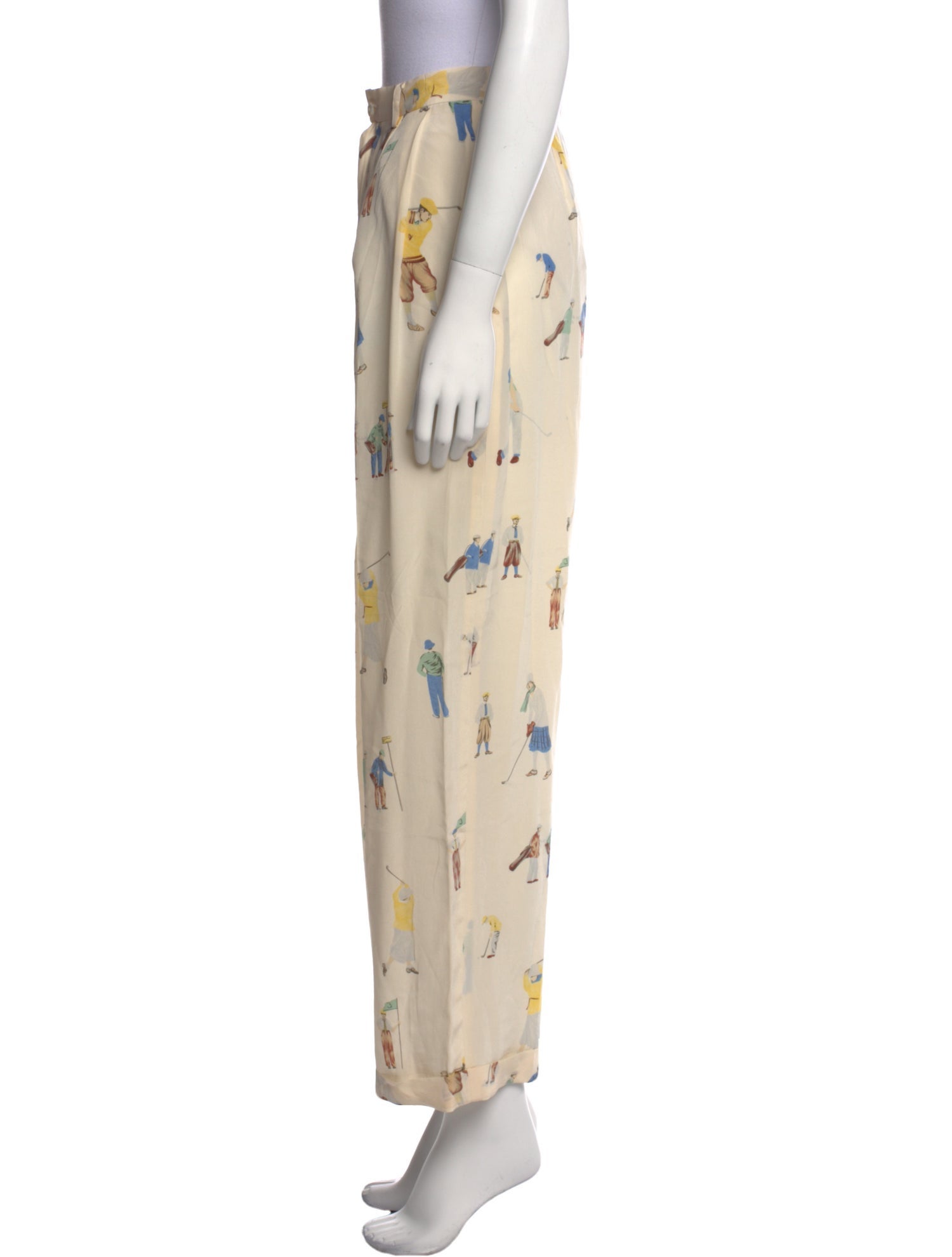 Polo Ralph Lauren Silk Wide Leg Pants